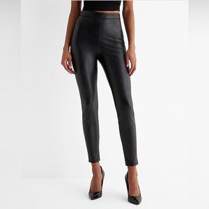 NWT Express Super High Waisted Faux Leather Leggings